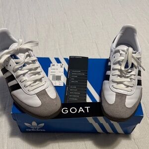 Adidas White and Black Women/Men Sneakers with Gray Accents